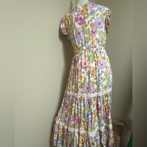 Baevely by Wellmade‎ Field Of Wildflowers Maxi Dress Sz M - Picture 2 of 16